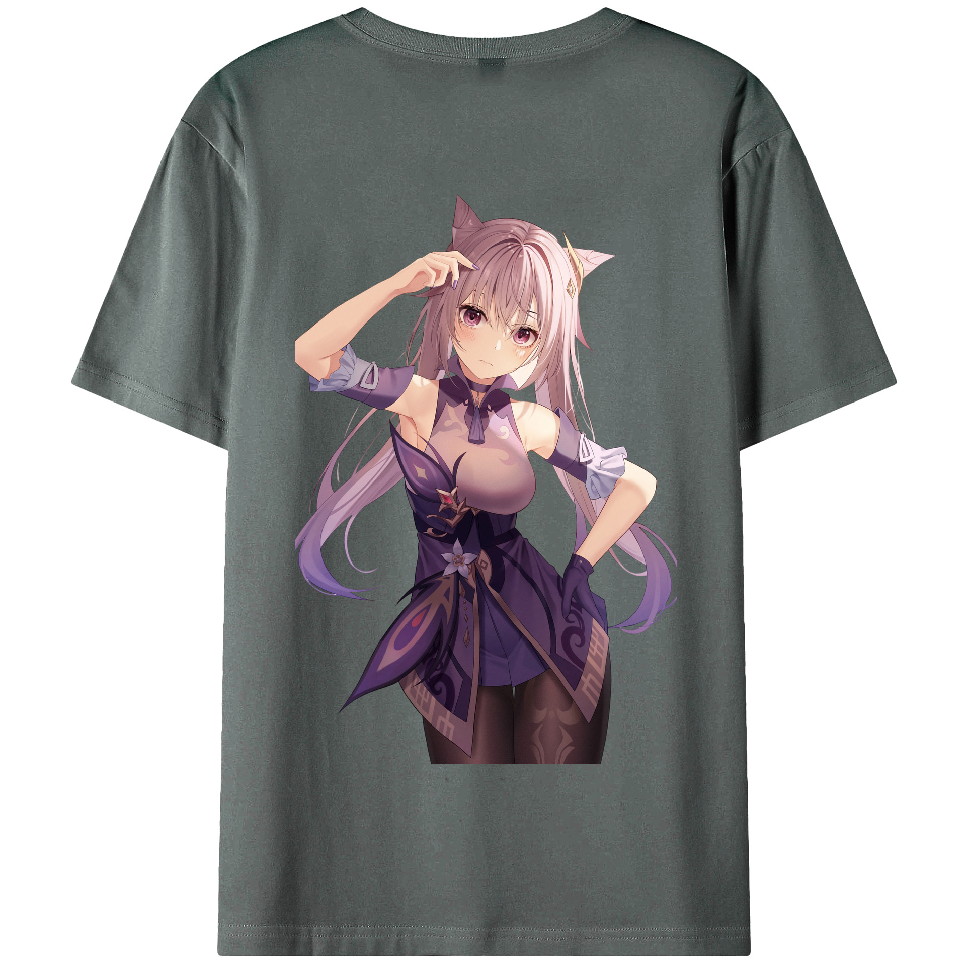 げんし神 刻晴 こくせい genshin Kokusei 綿100％半袖Tシャツ（背面プリント）